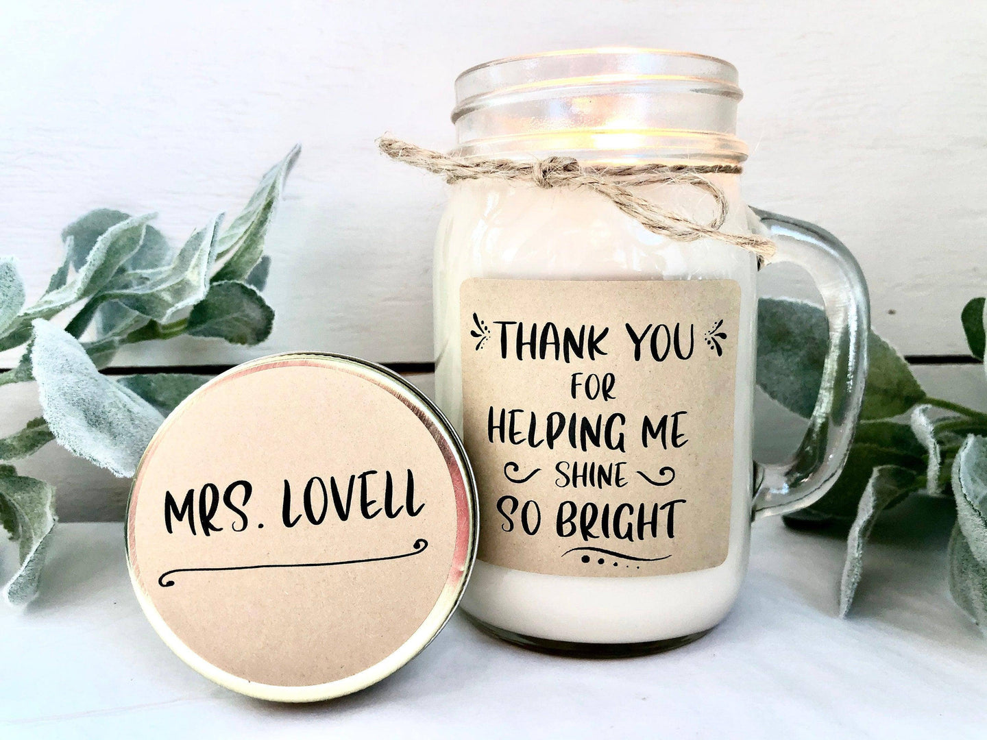 Personalized Teacher Candle | Teacher Appreciation Gift Thegiftgalashop